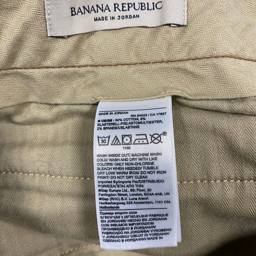 Banana Republic Rapid Movement Chinos Mens 34x34 Orange Slim Fit Pants